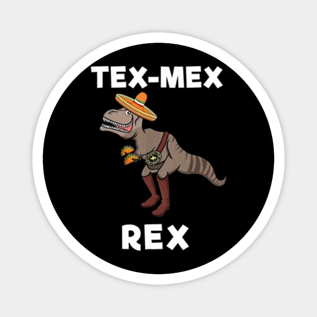 Tex Mex Rex Texas Mexican Cowboy Tyrannosaurus Dinosaur Magnet by AstridLdenOs